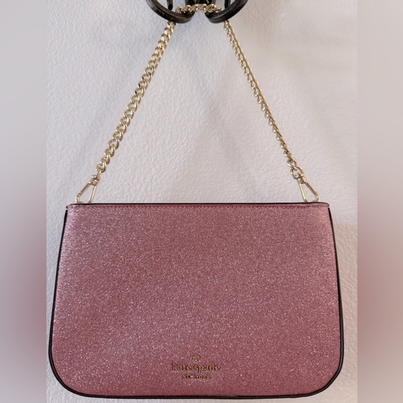 kate spade Handbags - NWOT Kate Spade New York Glimmer Glitter Pochette Handbag in Mitten Pink